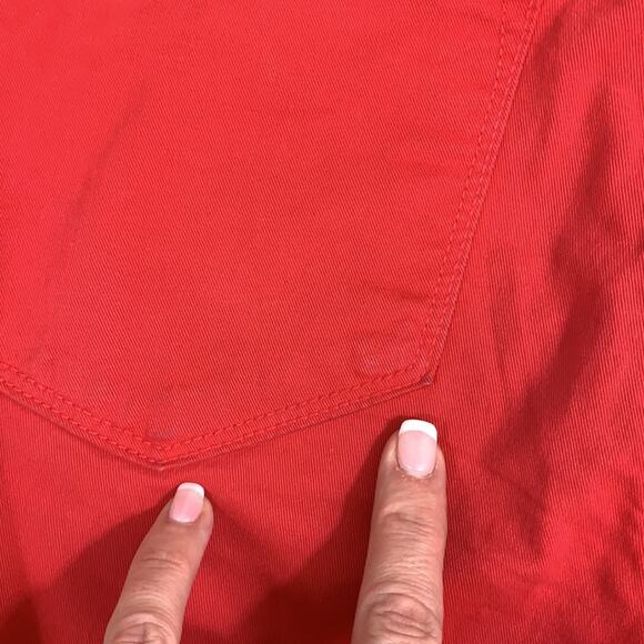 J Brand Bright Red Skinny Leg Ankle Jeans - Picture 9 of 10